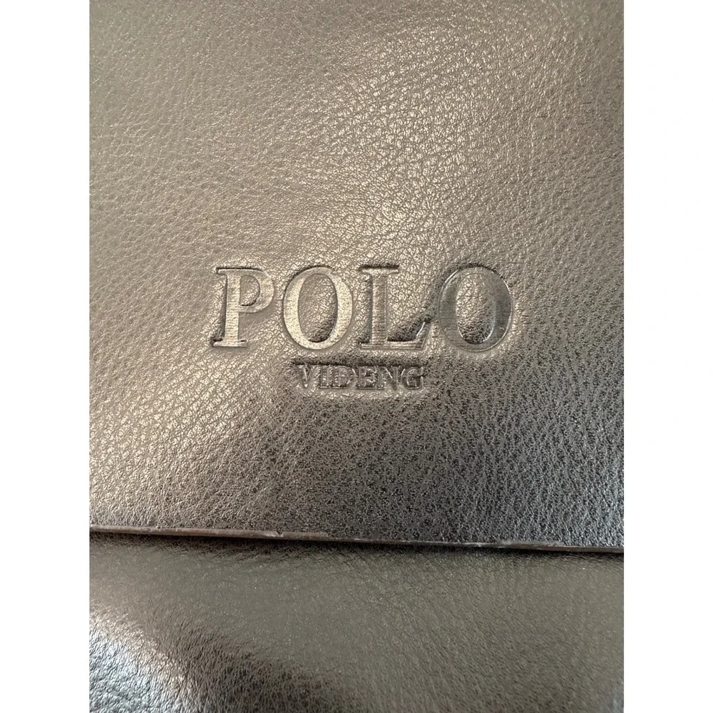 Polo Jeans Messenger Bag Brown Leather‎ Flap Crossbody Travel Small